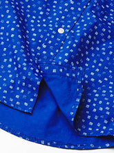 Load image into Gallery viewer, The Children's Place Boys' Short Sleeve Print Poplin Button Down Shirt, Quench Blue, X-Small

