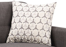 Load image into Gallery viewer, AC Pacific Crystal Collection Upholstered Charcoal Mid-Century 3-Piece Living Room Set with Tufted Sofa, Loveseat, and Arm Chair and 4 Accent Pillows, Charcoal
