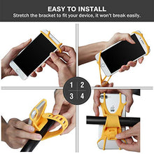 Load image into Gallery viewer, Cyclepartner Universal Phone Mount for Bike Non-Slip Shockproof German Silicone Cellphone Bicycle Motorcycle Holder Mobile Smartphone Compatible for iPhone X, XS MAX,Plus 8 7 6 5,Galaxy,Note (Black L)
