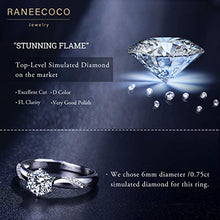 Load image into Gallery viewer, Stunning Flame Solitaire Engagement Ring Cubic Zirconia CZ in White Gold Plated Sterling Silver for Women | Excellent Cut, D Color, FL Clarity &amp; Exquisite Polish | Size 6
