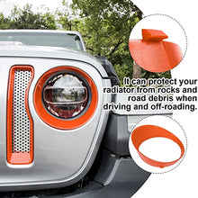 Load image into Gallery viewer, Bonbo Mesh Grille Grill Insert &amp; Headlight Turn Light Cover Trim Exterior Accessories for Jeep Wrangler JL Sport/Sports 2018 2019 2020 2021 2022 (Orange)

