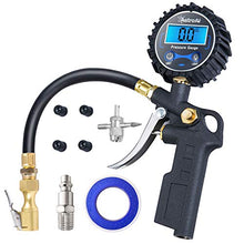 Load image into Gallery viewer, AstroAI Digital Tire Inflator with Pressure Gauge, 250 PSI Air Chuck and Compressor Accessories Heavy Duty with Rubber Hose and Quick Connect Coupler for 0.1 Display Resolution, Gifts for Men
