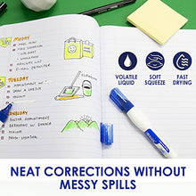 Load image into Gallery viewer, BAZIC Correction Pen, Precise Metal Tip Applicator, Fine Point Corrections Fluid, White Out Wipe Out Liquid (2/Pack), 1-Pack
