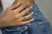 Load image into Gallery viewer, Remarkable Peridot Ring from Anemone Jewelry - 10x14mm Oval Peridot Birthstone in Sterling Silver - Stunning August Birthstone Rings - Handmade Peridot Rings for Women - All Sizes Available
