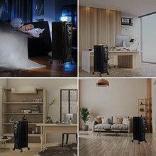 Load image into Gallery viewer, R.W.FLAME Oil Filled Radiator Heater - 3 Heat Settings, Adjustable Thermostat, Quiet and Portable Space Heater with Tip-over &amp; Overheating Functions (27", Black)
