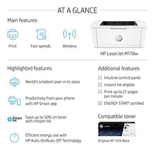 Load image into Gallery viewer, HP Laserjet M110w Wireless Monochrome Printer (7MD66F)
