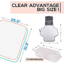 Load image into Gallery viewer, Portable Changing Pad Large Size 25.5”x31.5” Pack of 2 - Vinyl Waterproof Reusable Baby Changing Mats for Girls Boys - Reinforced Seams &amp; Free Storage Bag - Change Diaper Mat - Extended Warranty 2 y
