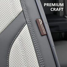 Load image into Gallery viewer, Coverado Seat Covers, Breathable Faux Leather Car Seat Cushions with Lumbar Support, Universal Auto Accessories Full Set Fit for Most Cars, Sedans, SUVs and Trucks, Gray
