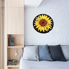 Load image into Gallery viewer, Latch Hook Rug Kit, Sunflower Pattern Printed Canvas DIY Rug Crochet Yarn Kits, Embroidery Decoration Family Gift 20.4" X 20.4" (52*52Cm)
