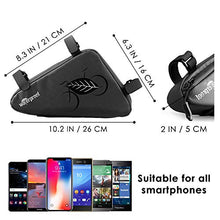 Load image into Gallery viewer, WOTOW Bike Waterproof Frame Bag, Bicycle Storage Front Tube Triangle Bag Cycling Water Resistant Saddle Pouch Strap On Bike Accessories Tool Accessible Pack Reflective for Road Mountain Bike Riding
