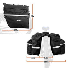 Load image into Gallery viewer, BV Bike Bag Bicycle Panniers with Adjustable Hooks, Carrying Handle, 3M Reflective Trim and Large Pockets
