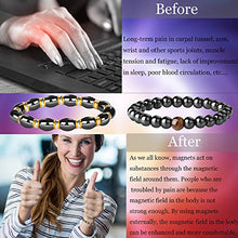Load image into Gallery viewer, THUNARAZ 12Pcs Hematite Bracelet Set for Men Women Magnet Stone Bracelet Anxiety Bracelet Relief Magnetic Therapy Bracelet
