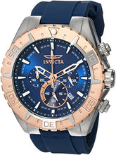 Load image into Gallery viewer, Invicta Men's Aviator Stainless Steel Japanese Automatic Watch with Silicone Strap, Blue, 26 (Model: 22523)
