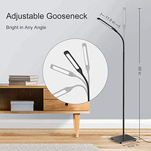 Load image into Gallery viewer, Miroco LED Floor Lamp with 4 Brightness Levels &amp; 4 Colors Temperatures, Adjustable LED Floor Light, Dimmable Adjustable Reading Standing Lamp for Sewing Painting Piano Puzzle Craft Bedroom Office
