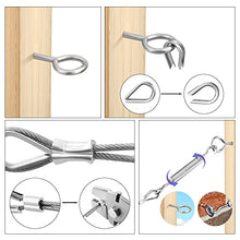 Load image into Gallery viewer, TooTaci Turnbuckle Wire Tensioner Strainer kit with 1/16" Stainless Steel Coated Cable Wire Rope 200ft, M5 Stainless Turnbuckle,Cable Tensioner Kit for Cable Railing, Picture Hanging, Lights Hanging
