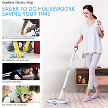 Load image into Gallery viewer, MARK LIVE Electric Spray Cordless Spin Mop Floor Cleaner Polisher Scrubber with Sprayer,LED,Adjustable Handle and Replaceable Microfiber &amp; Reusable Mopping and Waxing Cloth
