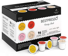 Load image into Gallery viewer, Bestpresso Coffee, Variety Pack Single Serve K-Cup Pods, 96 Count. Includes Breakfast, Colombain, Donut and Italian (Compatible With 2.0 Keurig Brewers) 8 Packs Of 12 Cups
