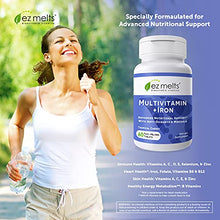 Load image into Gallery viewer, EZ Melts Multivitamin with Iron, Sublingual Vitamins, Vegan, Zero Sugar, Natural Cherry Flavor, 60 Fast Dissolve Tablets
