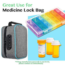 Load image into Gallery viewer, Smell Proof Bag with Combination Lock Lunch Bag File Organizer Case Container; Medicine Lock Bag Travel Storage Case (Gray)
