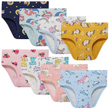 Load image into Gallery viewer, Girls' Cotton Brief Breathable Toddler Panties Kids Assorted Underwears (2-3T, Bssorted B16)
