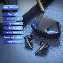 Load image into Gallery viewer, Rape flower Earbuds Headset Earphone,Wireless Earbuds Bluetooth Headset, in-Ear Headset and Breathing Light Charging Box, Noise-reducing Water-Proof Gaming Headset for Sports and Running (Black)
