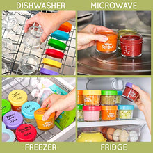 Load image into Gallery viewer, WeeSprout Glass Baby Food Storage Jars - 12 Set, 4 oz Baby Food Jars with Lids, Freezer Storage, Reusable Small Glass Baby Food Containers, Microwave &amp; Dishwasher Friendly, for Infants &amp; Babies
