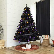 Load image into Gallery viewer, Best Choice Products 6ft Artificial Full Black Christmas Tree Seasonal Holiday Decoration for Home, Office, Party Decoration w/ 1,477 PVC Branch Tips, Metal Hinges, Foldable Base
