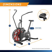 Load image into Gallery viewer, Marcy Fan Exercise Bike with Air Resistance System – Red and Black – NS-1000
