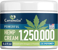 Load image into Gallery viewer, Hemp Extract Pain Relief Cream - 1,250,000 - Turmeric, MSM &amp; Arnica - Relieves Inflammation, Muscle, Joint, Back, Knee, Nerves &amp; Arthritis Pain - Made in USA - Non-GMO
