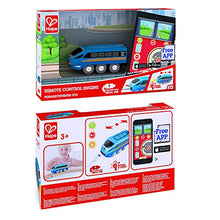 Load image into Gallery viewer, Hape Remote Control Engine Train | Kids Railway Toy, App or Button RC Vehicle with 5 Playable Sounds, Rechargeable Battery Feature, Blue
