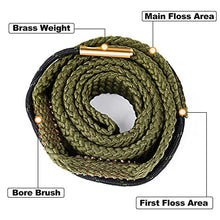 Load image into Gallery viewer, 9mm Gun Bore Snake Cleaning Brushes Universal Gun Cleaning Kits Set for Pistol Rifle Caliber .22.357.38.380 5.56mm Cleaning Swabs Patches with Compact Bag, yuzziko by Sebider

