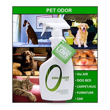 Load image into Gallery viewer, Zero Odor - Pet Odor Eliminator - Permanently Eliminate Air &amp; Surface Odors – Patented Molecular Technology Best For Carpet, Furniture, Pet Beds - Smell Great Again (Over 400 Sprays Per Bottle)
