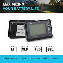 Load image into Gallery viewer, Renogy 500A Battery Monitor, High and Low Voltage Programmable Alarm, Voltage Range 10V-120V and up to 500A, Compatible with 12V Lithium Sealed, Gel, Flooded Batteries
