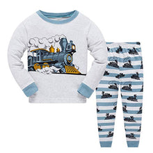 Load image into Gallery viewer, Little Boys Pajamas for Toddler Clothes Set Train Truck Sleepwear Long Sleeve 100% Cotton 2 Piece Kids Pjs Size 1-10 Years
