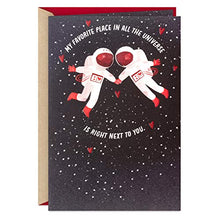 Load image into Gallery viewer, Hallmark Valentines Day Card for Significant Other (Favorite Place in The Universe, Astronauts)
