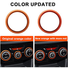 Load image into Gallery viewer, Auovo AC Climate Control Knob Outer Ring Covers Accessories for Forester 2019-2022 Crosstrek 2018-2022 Impreza 2017-2022 Interior for Car Air Condition Switch Volume Control Trim (Orange)
