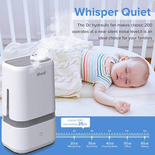 Load image into Gallery viewer, LEVOIT Humidifiers for Bedroom, 4L Ultrasonic Cool Mist Air Vaporizer for for Large Room Babies, Essential Oil Tray, Quiet Operation, Auto Shut-Off, Lasts up to 40 Hours, Gray
