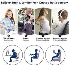 Load image into Gallery viewer, Lumbar Support Back Pillow for Office Chair Car Ergonomic Memory Foam Back Cushion for Back Pain Relief Orthopedic Backrest for Computer/Gaming Chair, Wheelchair, Recliner - Double Adjustable Straps

