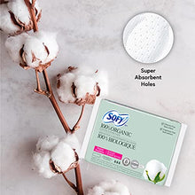 Load image into Gallery viewer, Sofy Organic Cotton Sanitary Pads for Women - Certified Organic Regular Sanitary Napkins, Super Absorbent, Chlorine Free, Chemical Free, SAP Free, Ultra Thin, Leak Protection (Regular, 20 Count)

