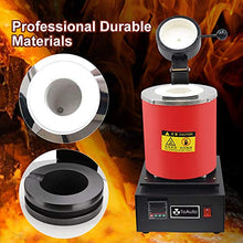 Load image into Gallery viewer, TOAUTO 3KG Gold Melting Furnace,1400W 2000F Digital Electric Melting Furnace with Graphite Crucible for Melt Scrap, Silver, Gold, Copper, Aluminum 110V Refining Casting Furnace

