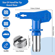 Load image into Gallery viewer, 3 Pieces Spray Tips Airless Paint Spray Gun Sprayer Tip Guard Nozzle Seat Replacement for Airless Spray Paint Tip Nozzle Blue Airless Spray Paint Nozzle and Guard for Sprayer

