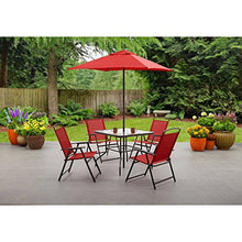 Load image into Gallery viewer, Mainstays Albany Lane 6-Piece Folding Seating Set: Red
