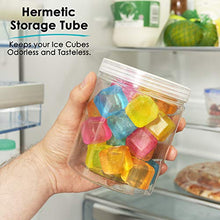 Load image into Gallery viewer, Reusable Ice Cubes For Drinks - Chills Drinks Without Diluting Them - Made From BPA Free Plastic - Refreezable, Washable, Quick And Easy To Use - For All Beverages - Pack Of 30 With Storage Container
