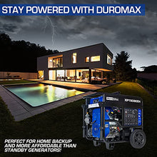 Load image into Gallery viewer, DuroMax XP15000EH Dual Fuel Portable Generator-15000 Watt Gas or Propane Powered Electric Start-Home Back Up &amp; RV Ready, 50 State Approved, Blue and Black
