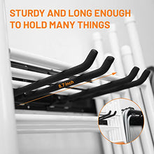 Load image into Gallery viewer, Wallmaster Garage Storage Tool Organizer Rack Heavy Duty Tools Garage Organization Wall Mount Rack Hanger with 6 Hooks 48inch Tracks Max Load 265lb
