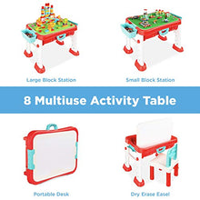 Load image into Gallery viewer, Best Choice Products Kids 8-in-1 Activity Table, Mobile, Collapsible Building Block Station for Toddlers, Indoor &amp; Outdoor with Small &amp; Large Block Compatibility, Dry Erase Easel, Storage, Sandbox
