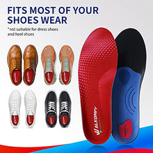 Load image into Gallery viewer, Walkomfy Heavy Duty Support Pain Relief Orthotics - 210+ lbs Plantar Fasciitis High Arch Support Insoles for Men Women, Flat Feet Orthotic Insert, Work Boot Shoe Insole, Absorb Shock with Every Step
