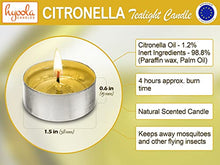 Load image into Gallery viewer, Tealight Citronella Candles - Anti Mosquito Candle - 4 Hour Burn - 50 Pack - DEET Free
