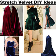 Load image into Gallery viewer, Barcelonetta | Stretch Velvet Fabric | 90% Polyester 10% Spandex | 60" Wide | Sewing, Apparel, Costume, Craft (Yellow, 5 Yards)
