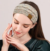 Load image into Gallery viewer, Loritta 2 Pack Headbands for Women Winter Warm Cable Knit Ear Warmer Thick Head Wrap Fuzzy Fleece Lined Gifts,Beige+Black
